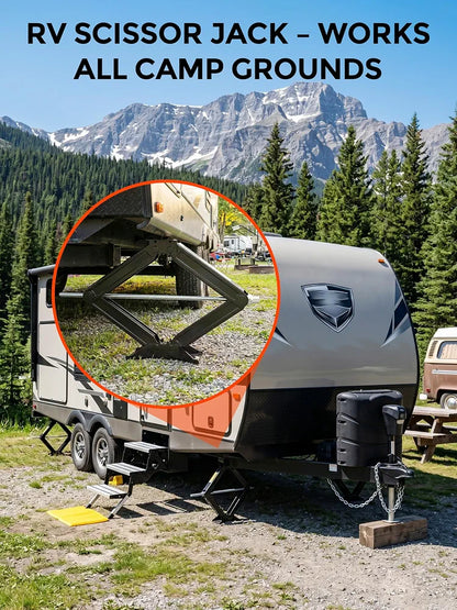 YOMILINK 7500lbs RV Scissor Jacks, Stabilizer Leveling Heavy Duty Jacks