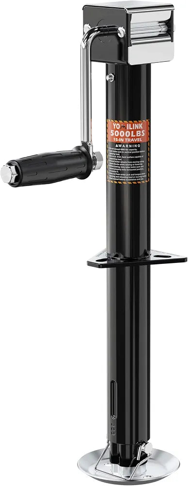 YOMILINK 5000 lbs A-Frame Trailer Jack, 15" Lift, Adjustable Drop Leg