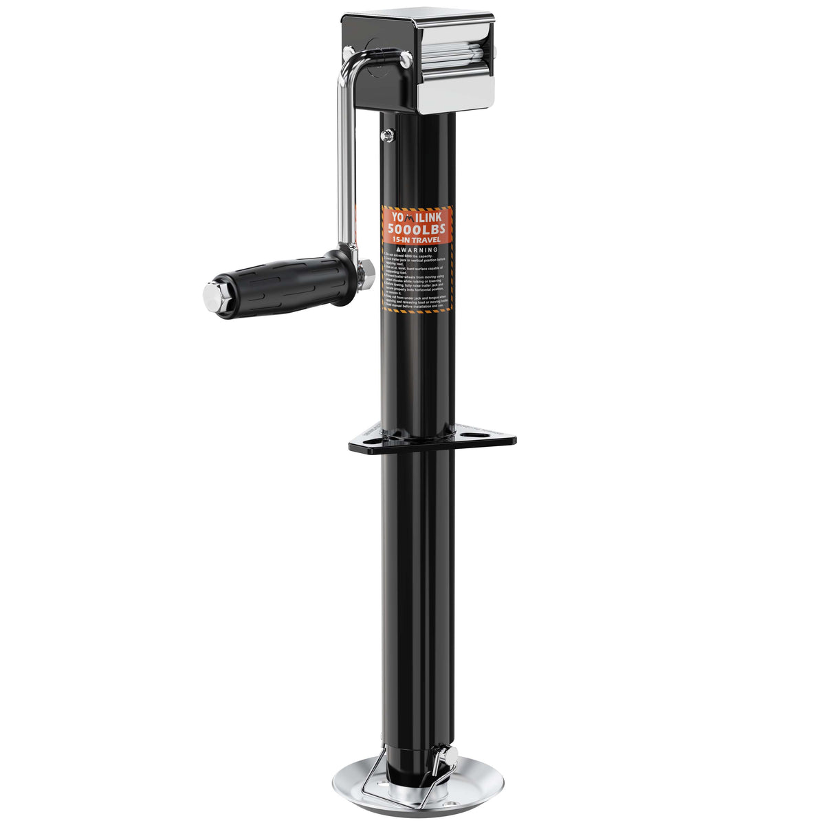YOMILINK 5000 lbs A-Frame Trailer Jack, 15" Lift, Adjustable Drop Leg