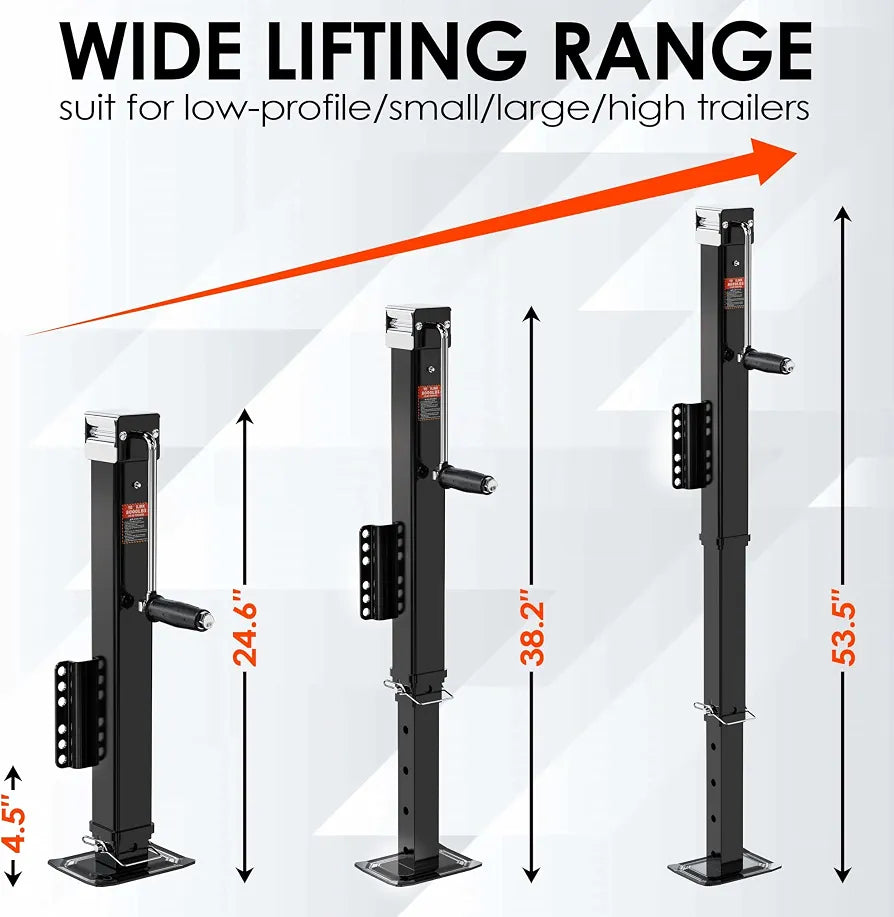 YOMILINK 8000 lbs Trailer Jack, Bolt-On, 28.6" Vertical Travel