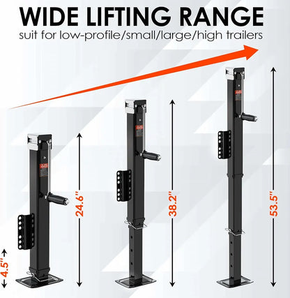 YOMILINK 8000 lbs Trailer Jack, Bolt-On, 28.6" Vertical Travel