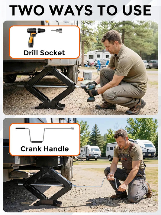 YOMILINK 7500lbs RV Scissor Jacks, Stabilizer Leveling Heavy Duty Jacks